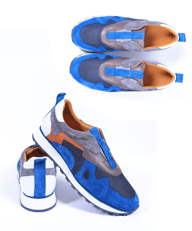 Primani Tyler Blue Leather Men Sneaker: