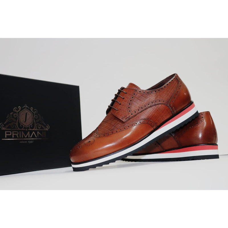 Adriano Cognac Wingtip Shoe