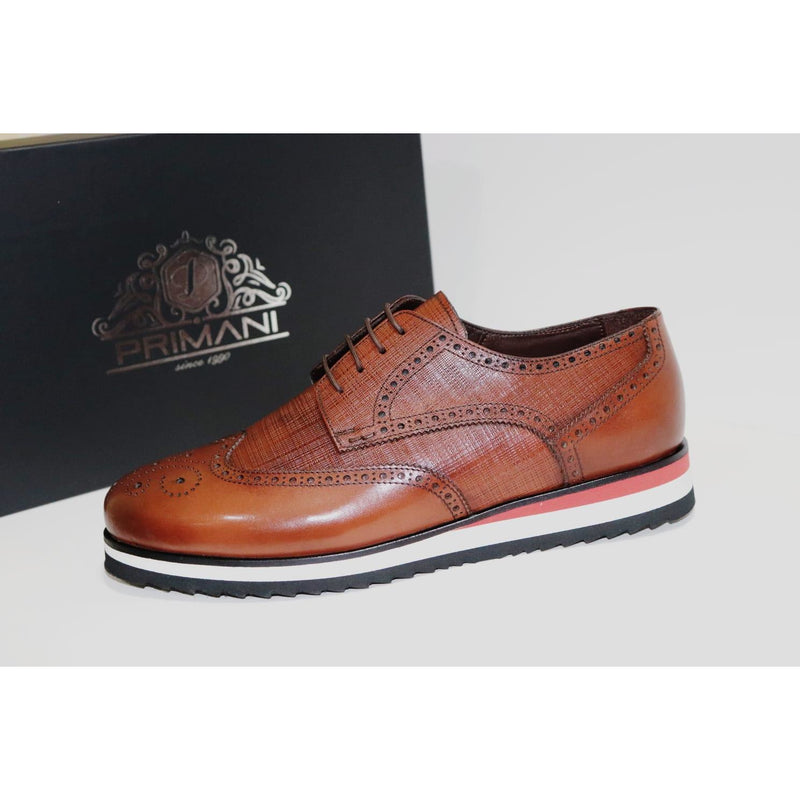 Adriano Cognac Wingtip Shoe